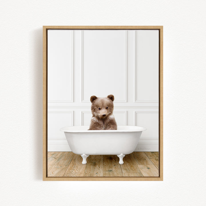 Bear Cub in Traditional Panel Bath Style