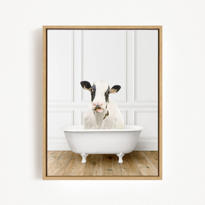 Holstein Cow in Traditional Panel Bath Style