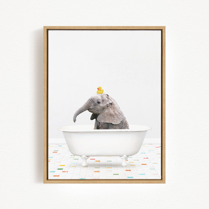 Baby Elephant No1 - Chiclet Tile Bath