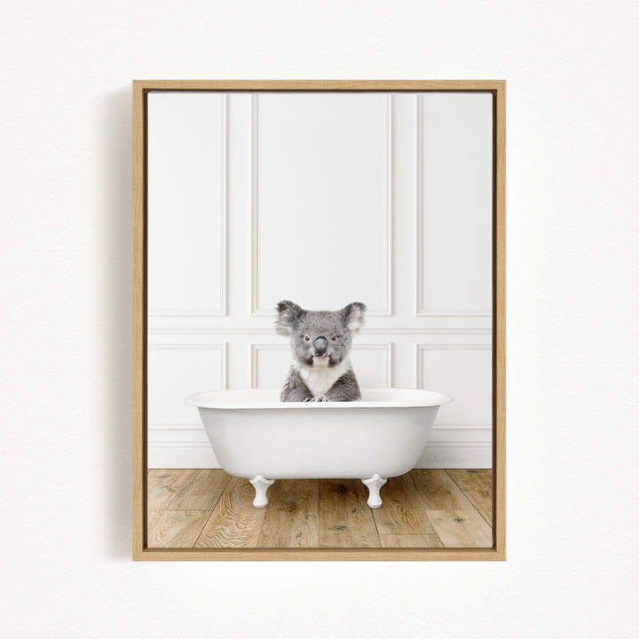 Koala Bear with Folded Paws in Traditional Panel Bath Style