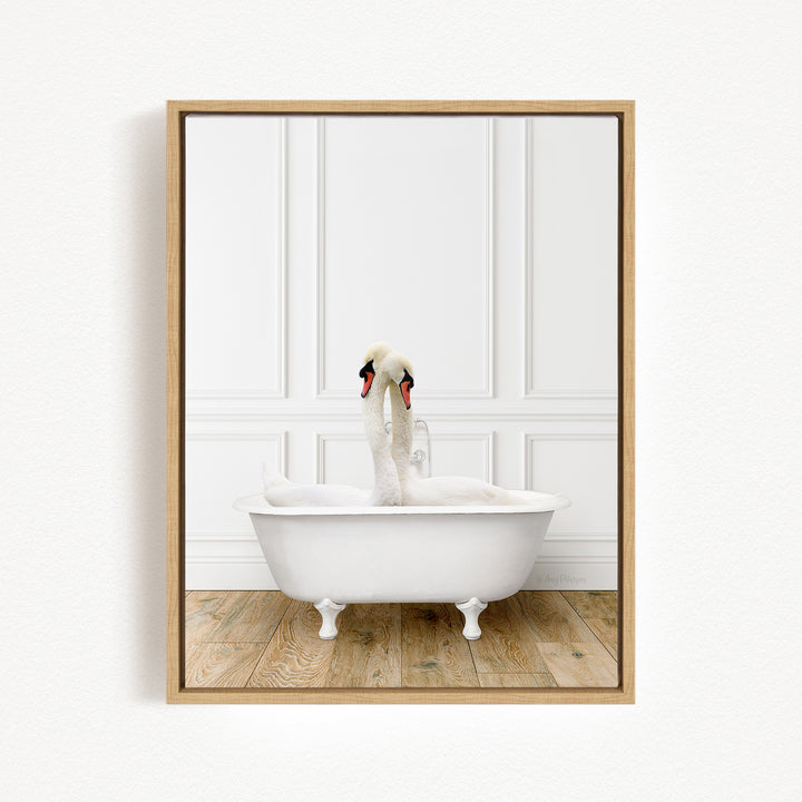 Swans in Traditional Panel Bath Style
