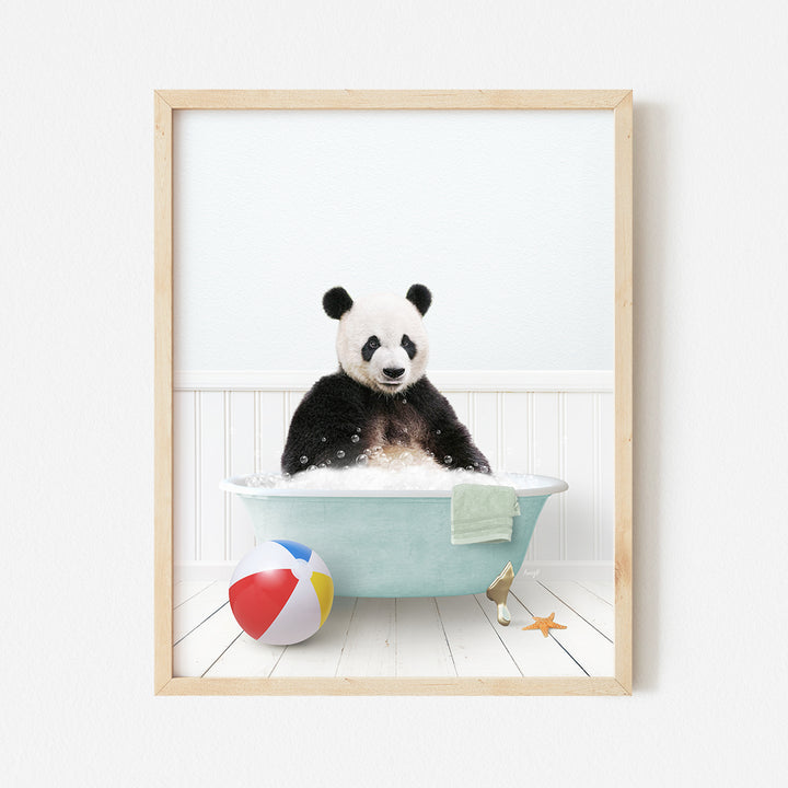 a picture of a panda bear in a bathtub