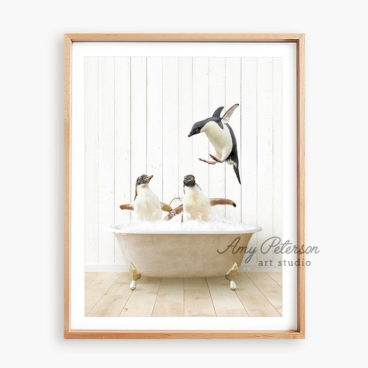 a picture of three birds in a bathtub