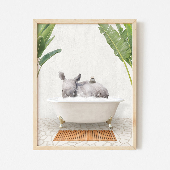 a picture of two animals in a bathtub