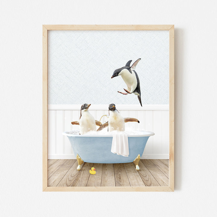 a picture of three birds in a bathtub