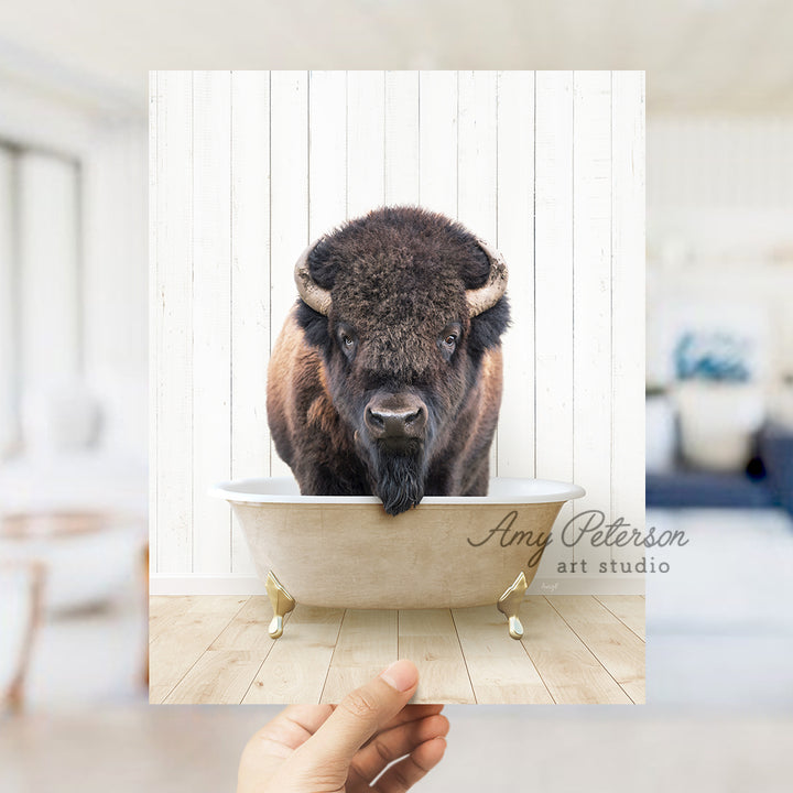 Bison in Farmhouse Bath