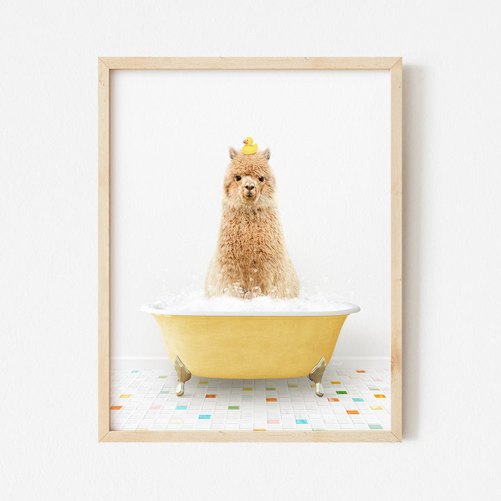 a dog in a bathtub with a crown on its head