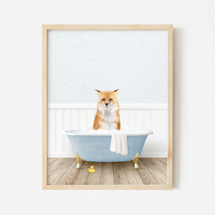 a dog sitting in a bathtub with a towel on it