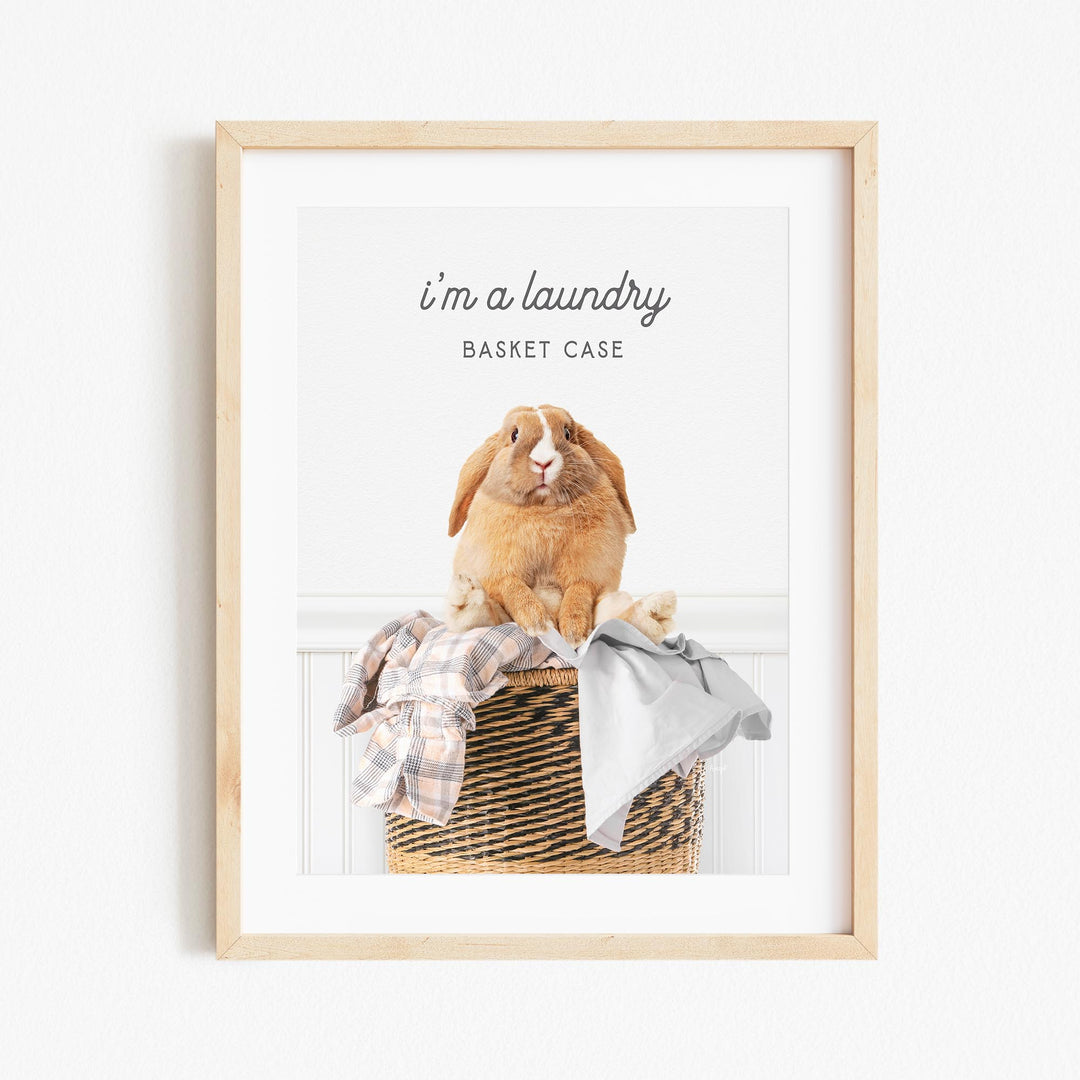 a picture of a rabbit sitting on top of a basket