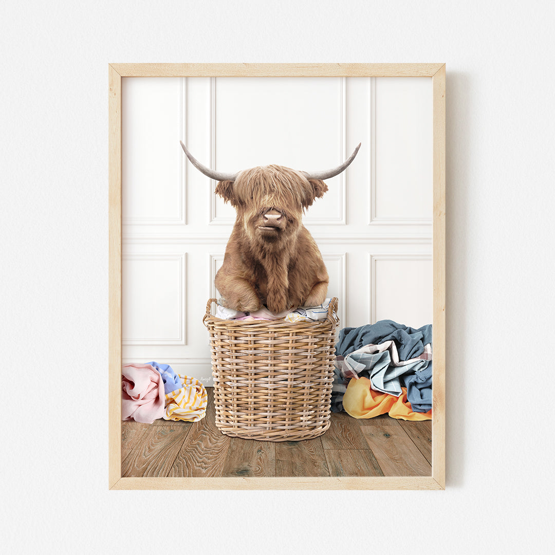 a picture of a dog sitting in a basket