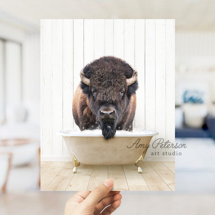 Bison in Farmhouse Bath