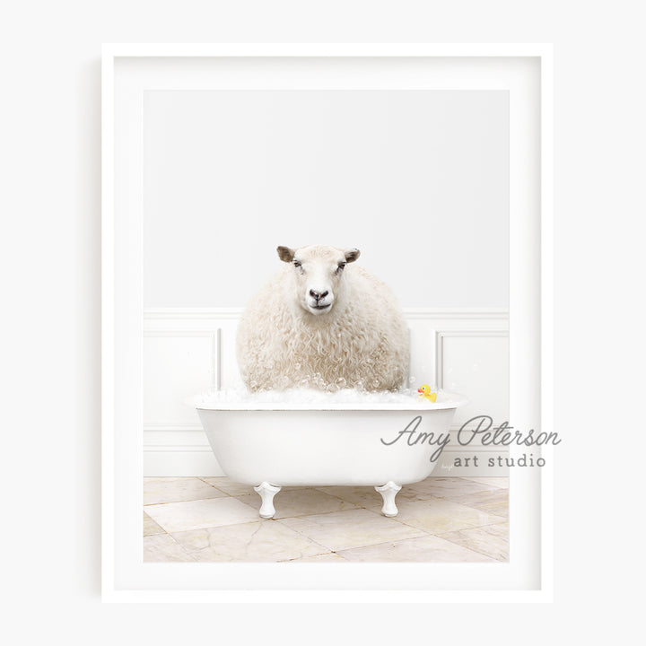 Sheep in Modern Bath