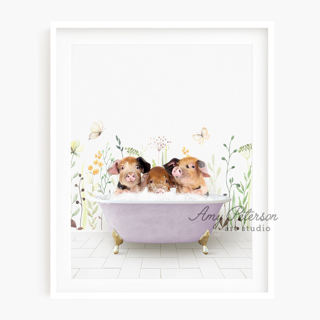 a picture of three puppies in a bathtub