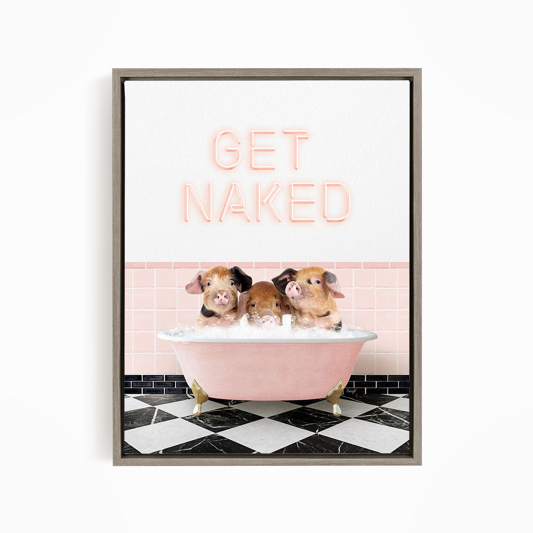 Three Little Pigs in Pink Get Naked Bath