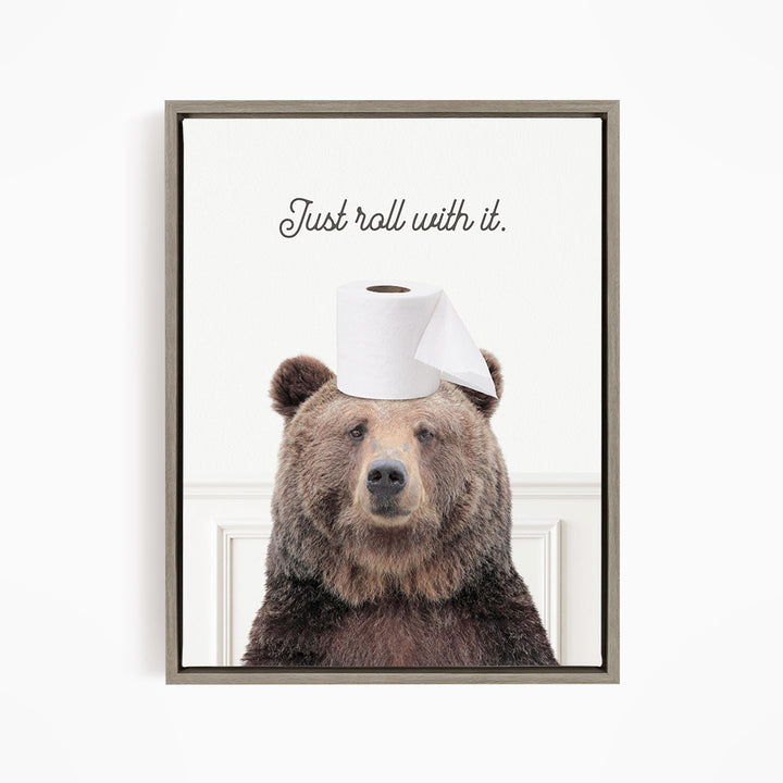 Bear "Just roll with it" - Bathroom Simple White