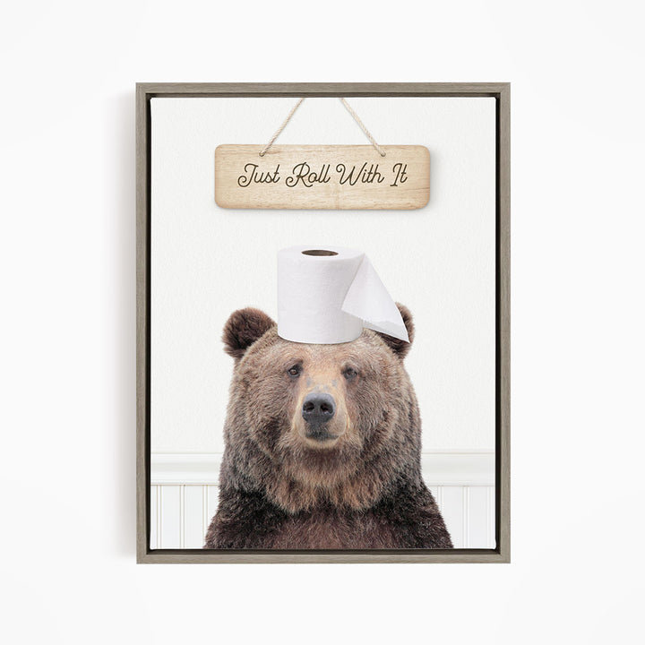 Bear "Just roll with it" - Bathroom Cottage White