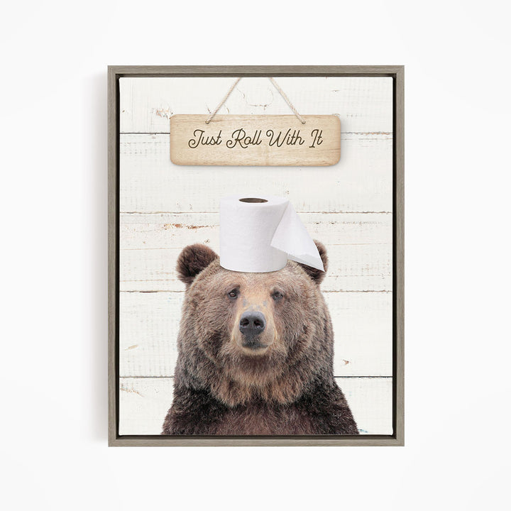 Bear "Just roll with it" - Bathroom Shiplap