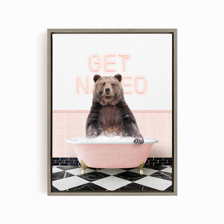 Bear in Pink Get Naked Bath