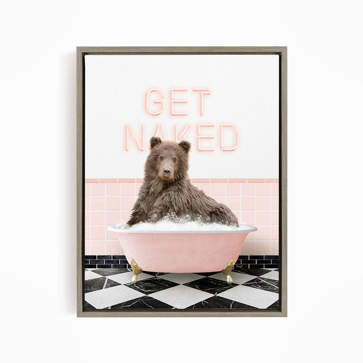 Bear in Pink Get Naked Bath