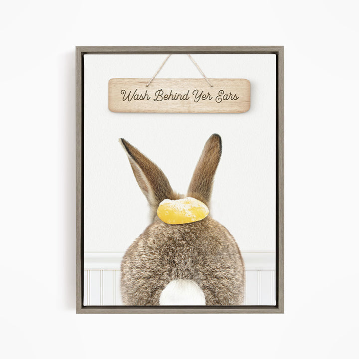 Bunny "Wash behind yer ears" - Bathroom Cottage White