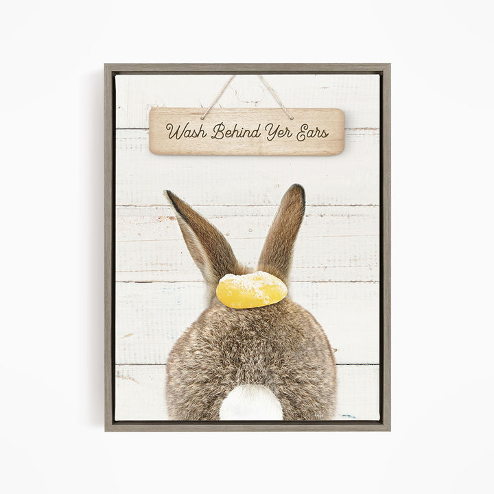 Bunny "Wash behind yer ears" - Bathroom Shiplap