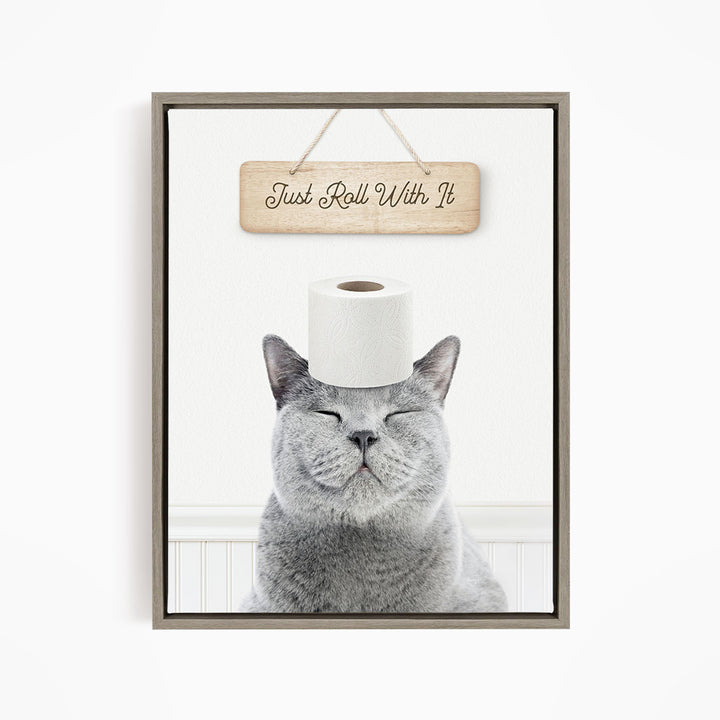 Cat "Just roll with it" - Bathroom Cottage White