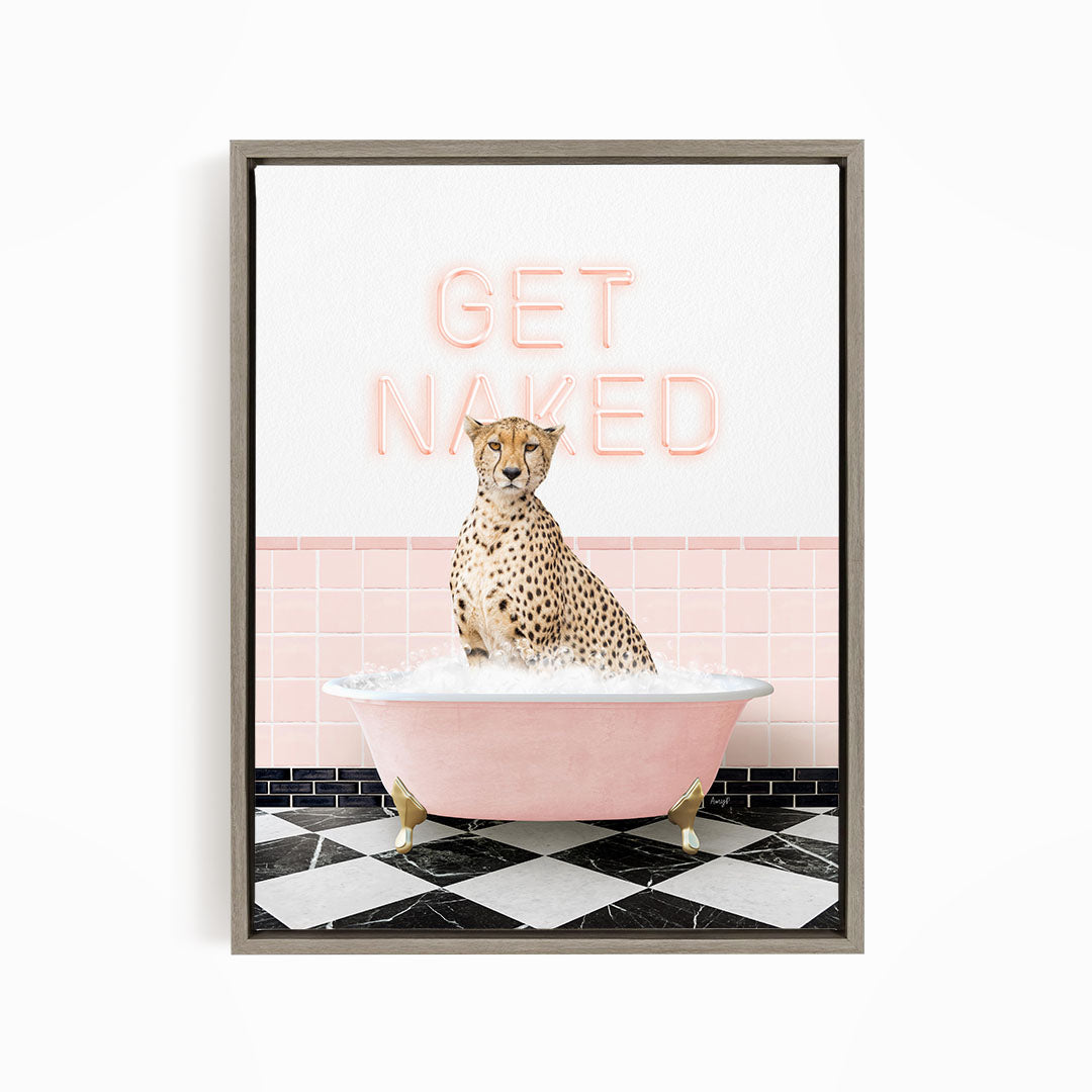 Cheetah in Pink Get Naked Bath