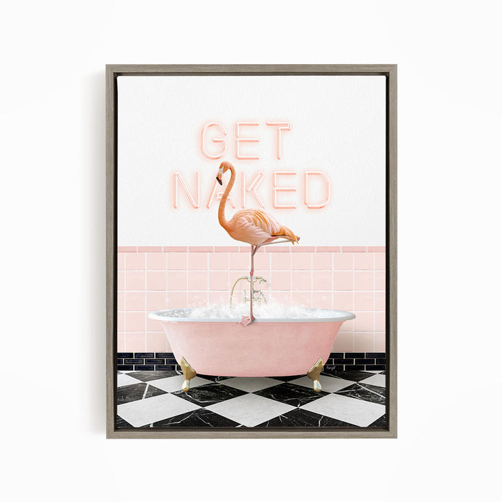 Flamingo in Pink Get Naked Bath