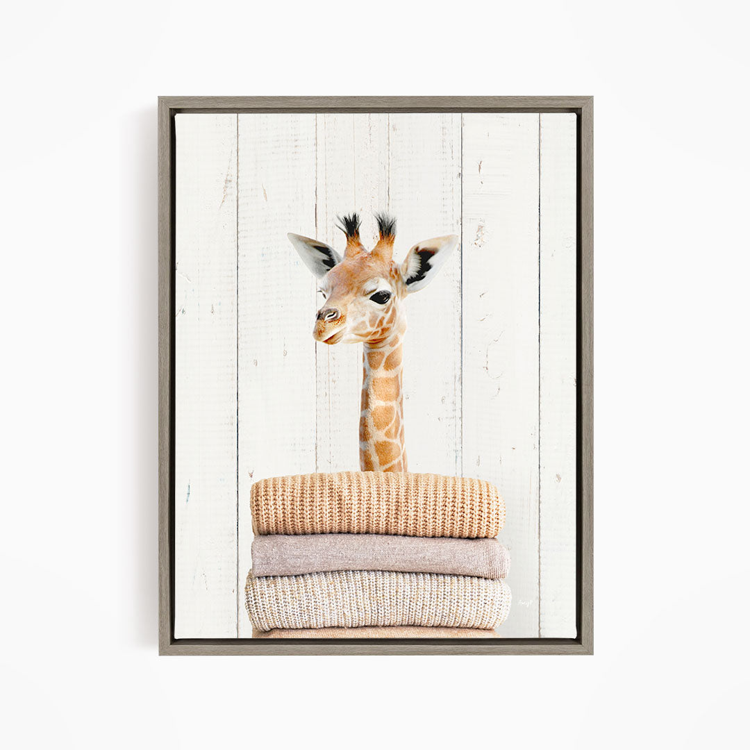 Baby Giraffe on Sweaters - Farmhouse Wall