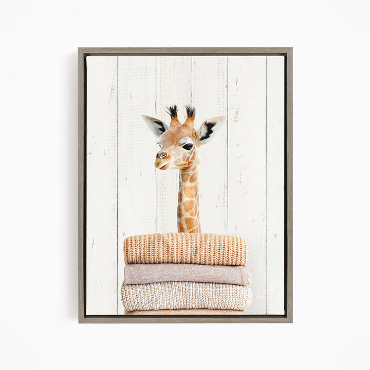 Baby Giraffe on Sweaters - Farmhouse Wall