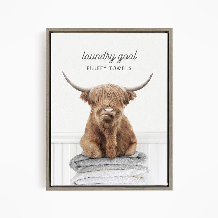 Highland Cow - Laundry Goal Fluffy Towels