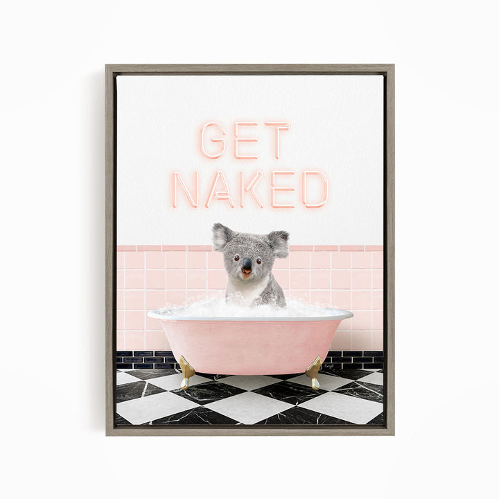 Koala Bear in Pink Get Naked Bath