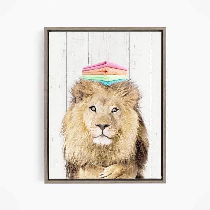 Lion with Folded Towels - Farmhouse Wall