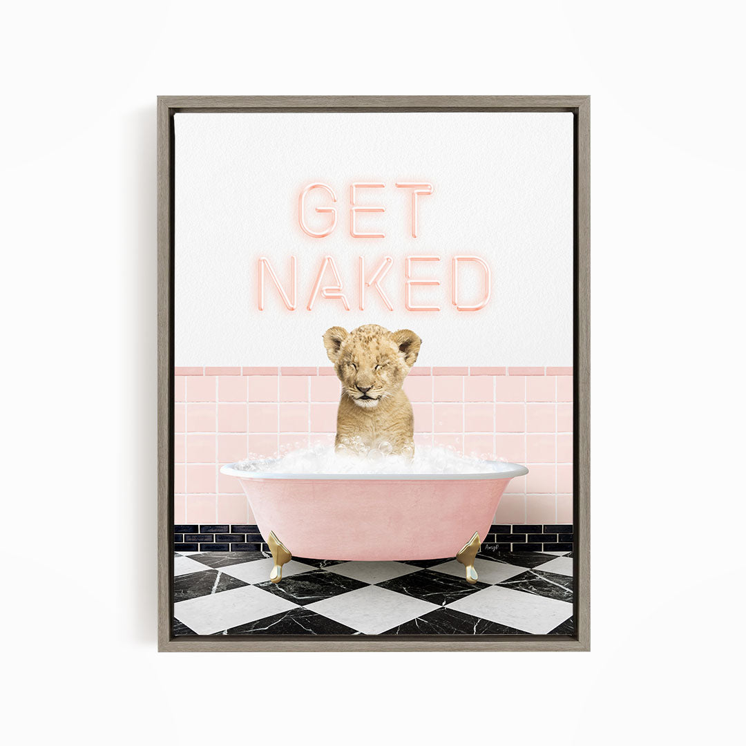 Lion Cub in Pink Get Naked Bath