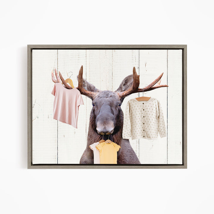 Moose with Clothes Hangers - Farmhouse Wall