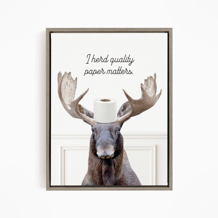 Moose "I herd quality paper matters" - Bathroom Simple White