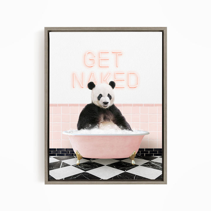 Panda in Pink Get Naked Bath