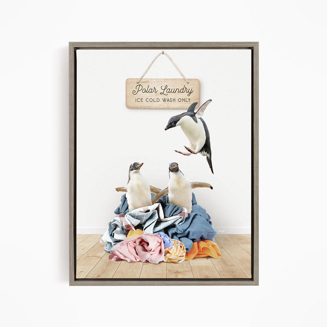 Penguins in Clothes Pile - Scandi Floor