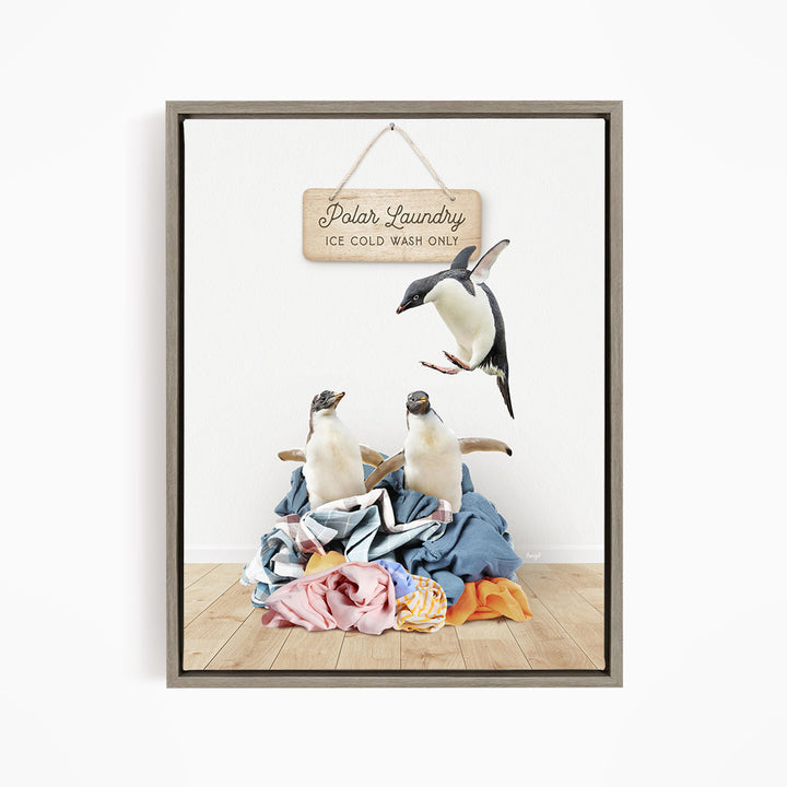 Penguins in Clothes Pile - Scandi Floor