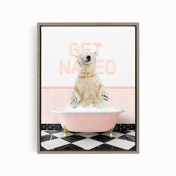 Polar Bear in Pink Get Naked Bath