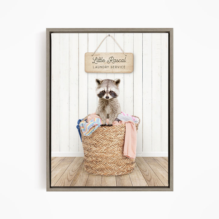 Raccoon Little Rascal Laundry Service - Farmhouse Floor