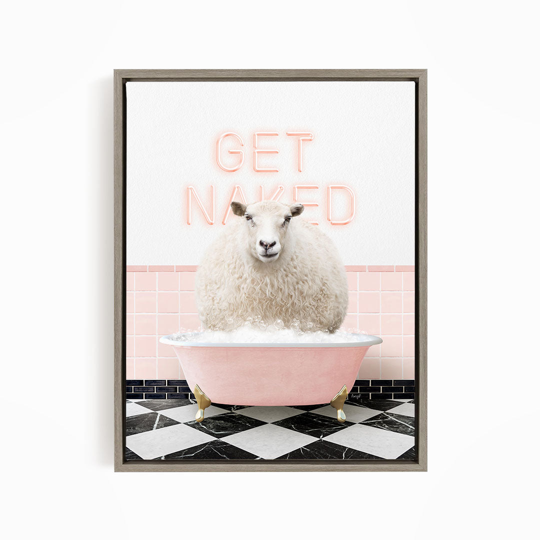 Sheep in Pink Get Naked Bath