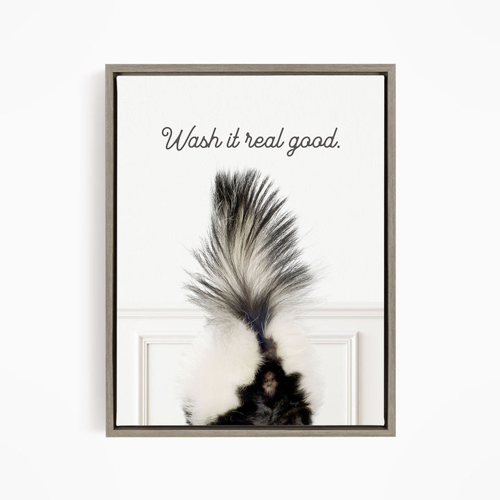Skunk "Wash it real good" - Bathroom Simple White