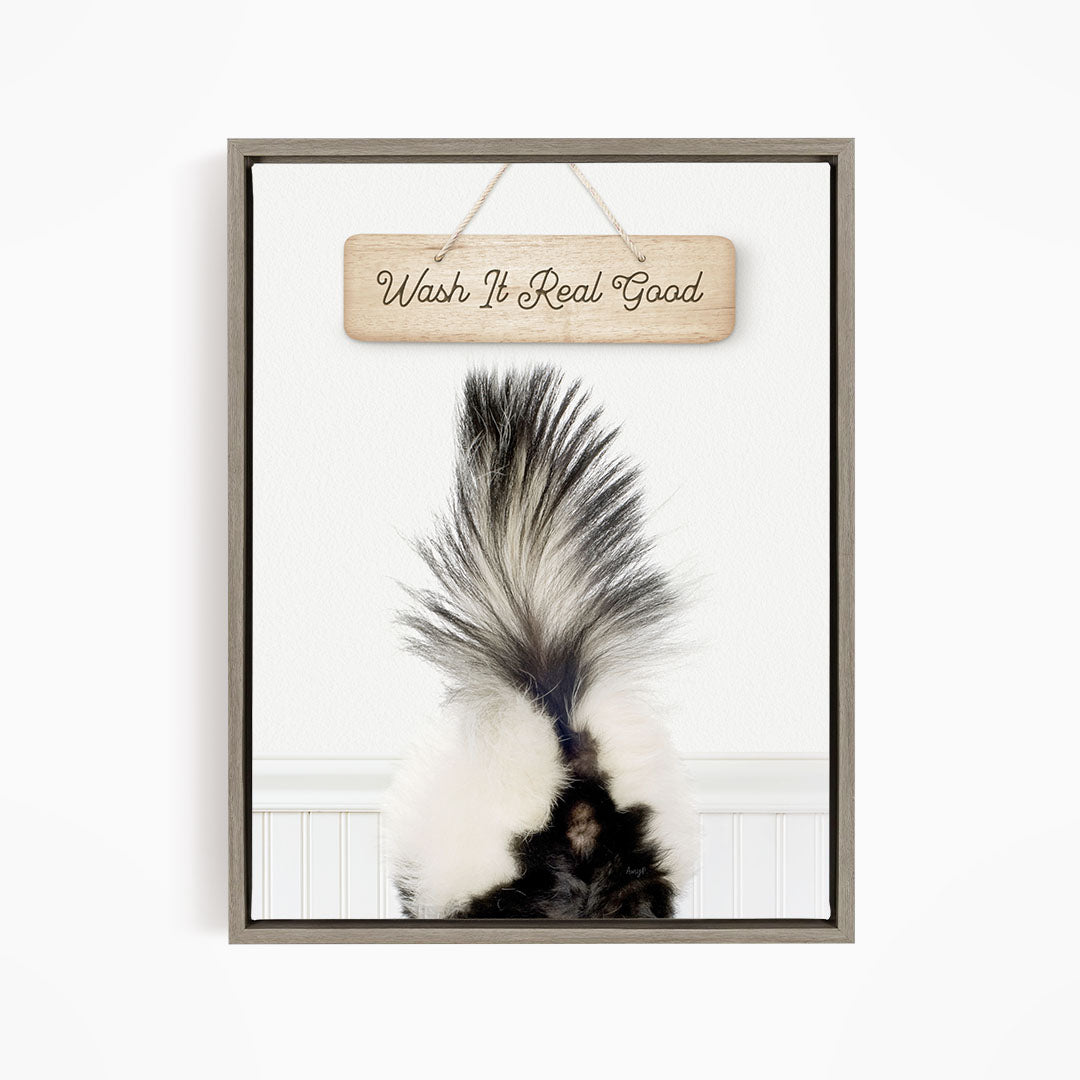 Skunk "Wash it real good" - Bathroom Cottage White