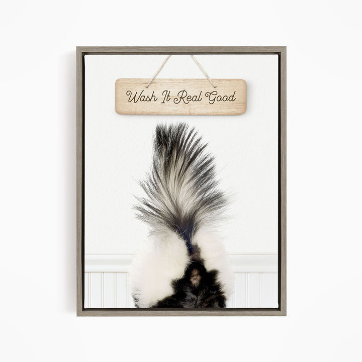 Skunk "Wash it real good" - Bathroom Cottage White
