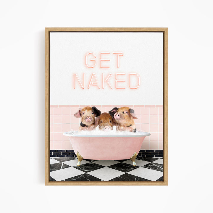 Three Little Pigs in Pink Get Naked Bath