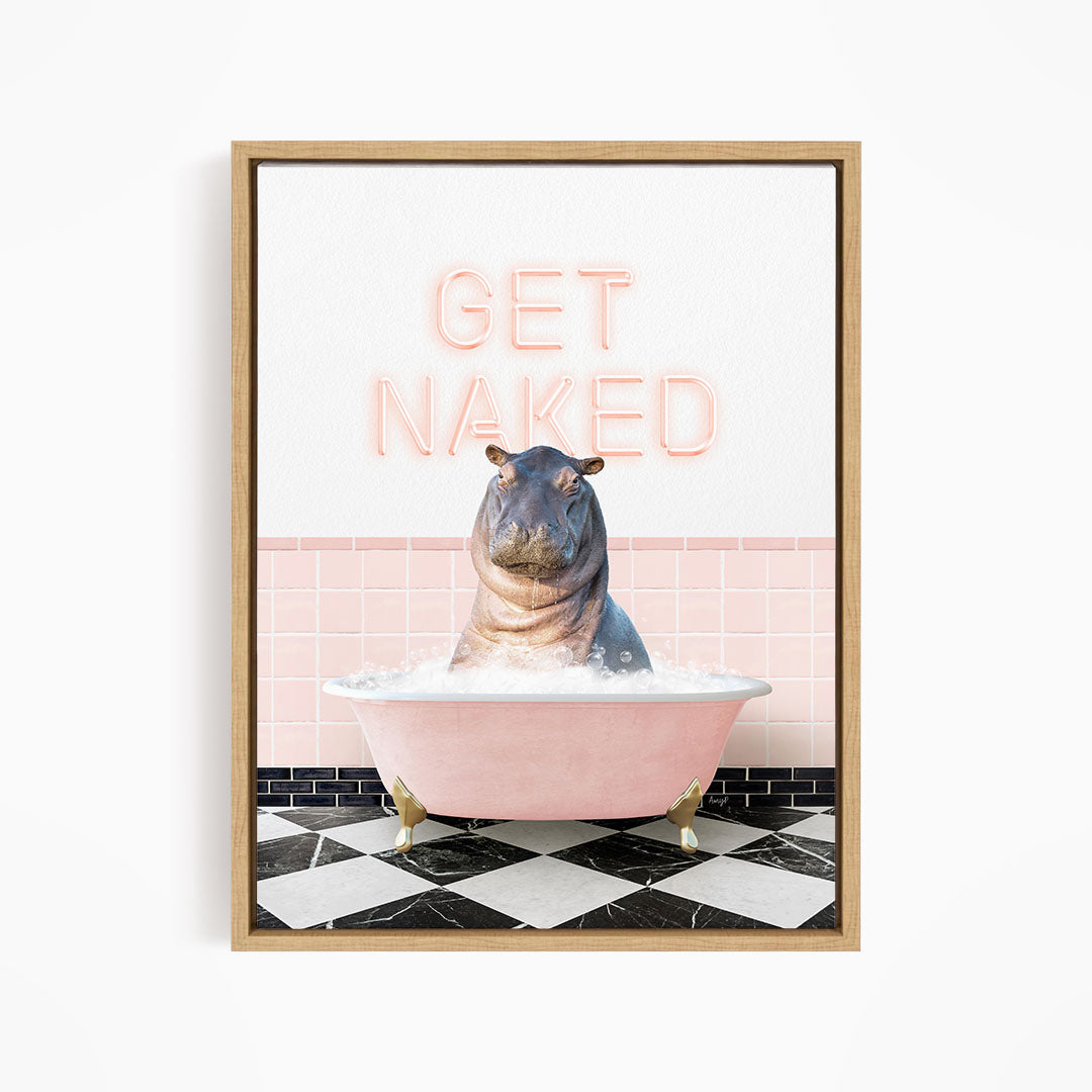 Baby Hippo in Pink Get Naked Bath