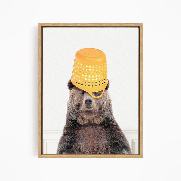 Bear - I'm a Basket Case - Simple White Wall