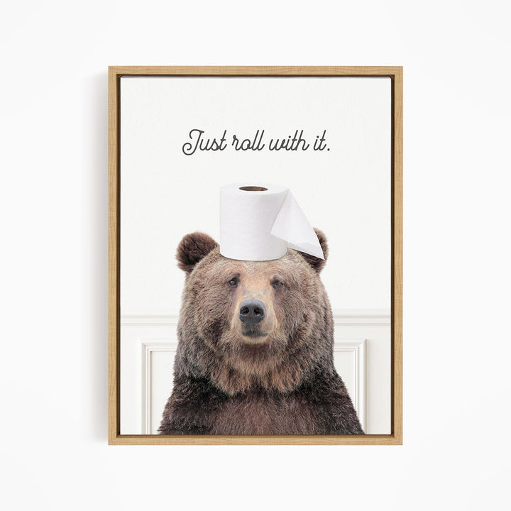 Bear "Just roll with it" - Bathroom Simple White