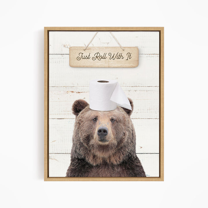 Bear "Just roll with it" - Bathroom Shiplap